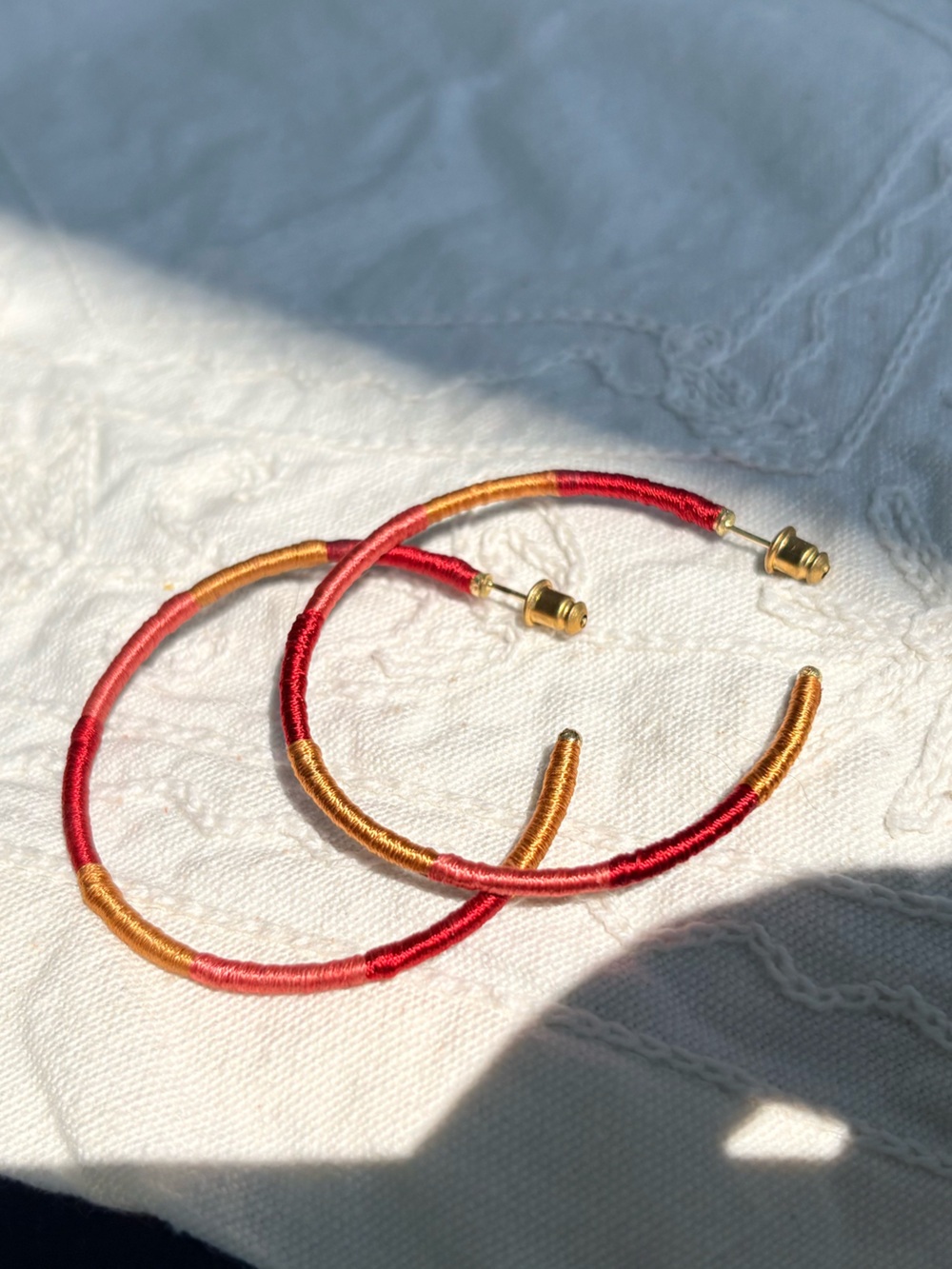 Hand-Wrapped Hoop Earrings - Made in India